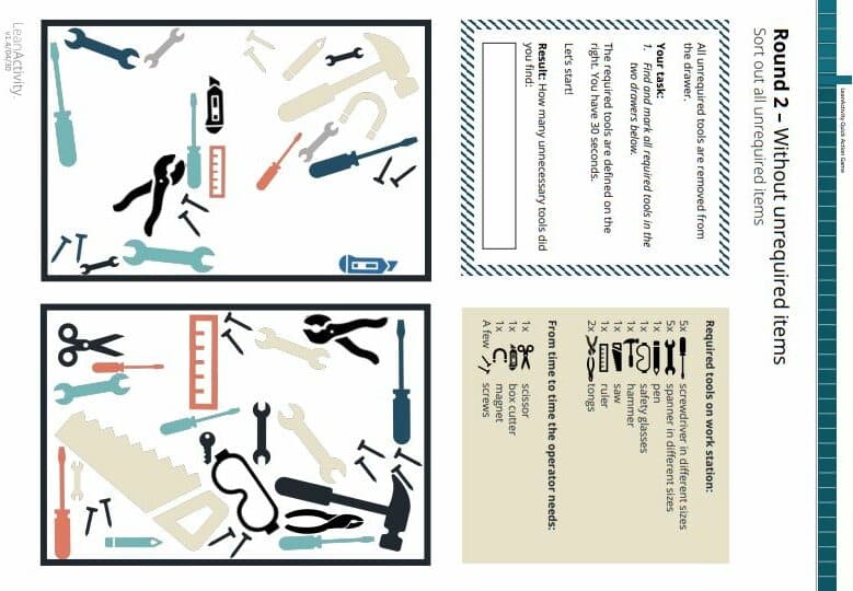 Preview of the LeanActivity 5S game PDF